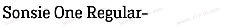 Sonsie One Regular字体转换